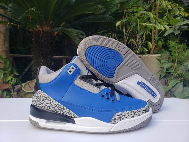 Air Jordan 3 Blue Grey Men's Basketball Shoes AJ3-35 - Click Image to Close